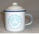 Emailletasse Teetasse mit Deckel Retro