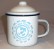 Emailletasse Teetasse mit Deckel Retro