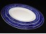 Porzellanplatte oval mit Runenverziehrung, Gre 1