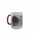 Kaffeetasse wei/bordeaux, &quot;Deutsche Mahnworte&quot; - von Mathilde Ludendorff